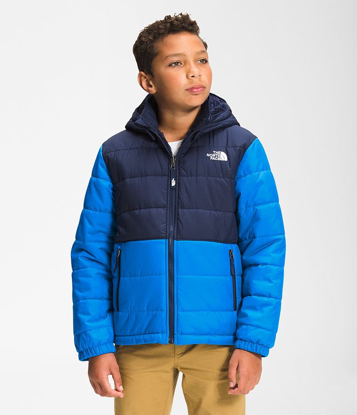 The North Face Jacket Reversible Mount Chimbo Full Zip Hooded Blue - Boys - Thailand MFJIZ-0837